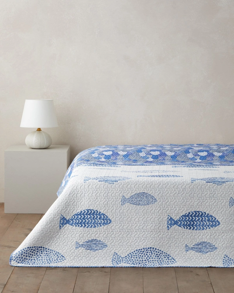 روانداز پنبه‌دوزی English home- مدل Pesca Wave