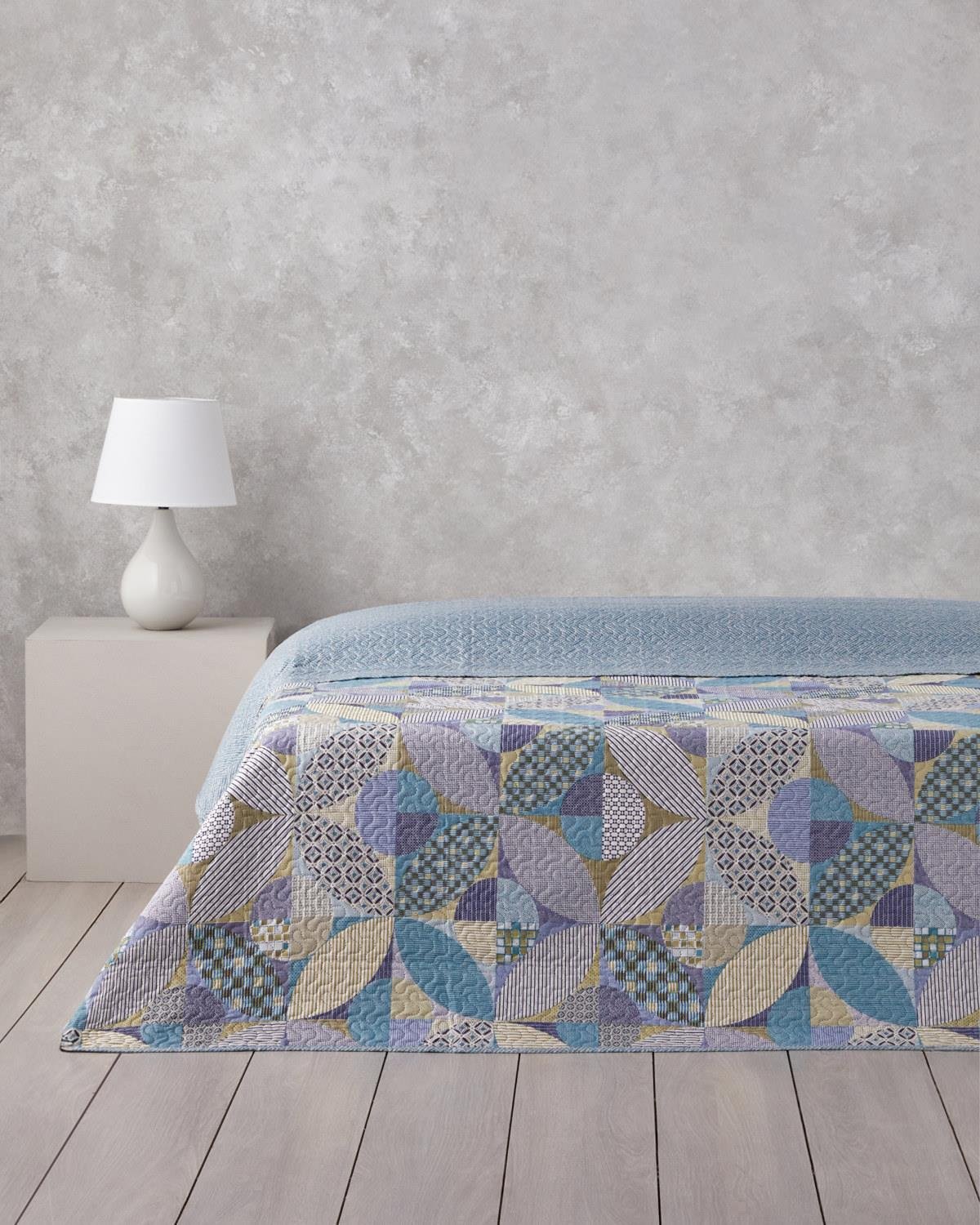 روانداز پنبه‌دوزی English home- مدل Patch square