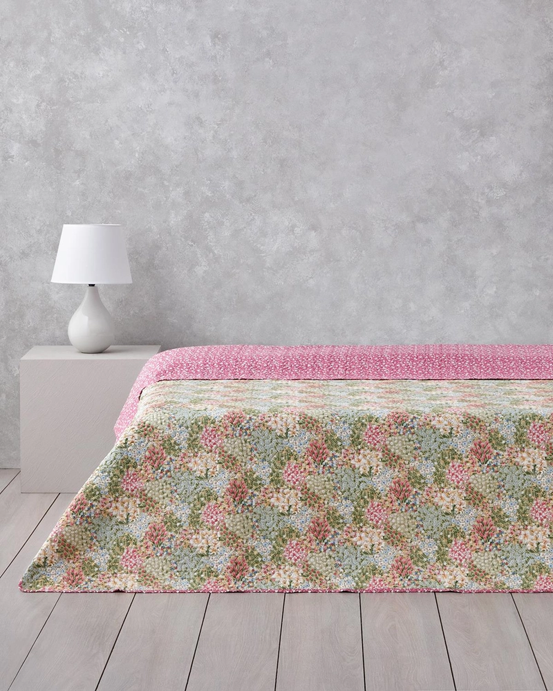 روانداز پنبه‌دوزی English home- مدل Blossom Bouquet